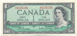 Kanada 1954. 1D átalakított Haj. Szign: Beattie-Rasminsky T:F  Canada 1954. 1 Dollar, Modified Hair Style. Sign: Beattie - Ohne Zuordnung