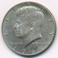 Amerikai Egyesült Államok 1968D 1/2$ Ag "Kennedy" T:XF Patina USA 1968D 1/2 Dollar Ag "Kennedy" C:XF Patina Krause KM#20 - Unclassified