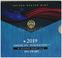 Amerikai Egyesült Államok 2019S 1$ "American Innovation - Delaware" Karton Díszcsomagolásban T:PP (Reverse Proof) USA 20 - Sin Clasificación