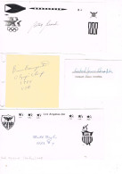 JEUX OLYMPIQUES - AUTOGRAPHES DE MEDAILLES OLYMPIQUES - CONCURRENTS DES ETATS-UNIS  - - Handtekening