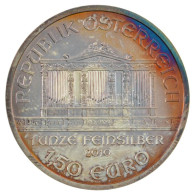 Ausztria 2010. 1 1/2E Ag "Bécsi Filharmónia" Dísztokban T:BU Patina, Ujjlenyomat Austria 2010. 1 1/2 Euro Ag "Vienna Phi - Non Classificati