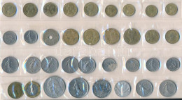 Franciaország 1939-1996. 5c-20Fr (35x) 35db-os Vegyes érmetétel T:vegyes France 1939-1996. 5 Centimes - 20 Francs (35x)  - Non Classés