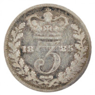 Nagy-Britannia 1885. 3p Ag "Viktória" T:3  Great Britain 1885. 3 Pence Ag "Victoria" C:F  Krause KM#730 - Zonder Classificatie