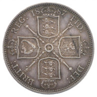 Nagy-Britannia 1887. 1Fl Ag "Viktória" (11,29g) T:2 Patina  Great Britain 1887. 1 Florin Ag "Victoria" (11,29g) C:XF Pat - Zonder Classificatie