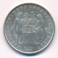 Svédország 1959TS 5Kr Ag "Alkotmány 150. évfordulója" T:AU,XF Sweden 1959TS 5 Kronor Ag "Constitution Sesquicentennial"  - Ohne Zuordnung