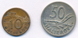 Szlovákia 1939. 10h Sárgaréz + 1941. 50h Cu-Ni T:XF  Slovakia 1939. 10 Halierov Brass + 1941. 50 Halierov Cu-Ni C:XF - Ohne Zuordnung