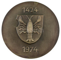 Csehszlovákia 1974. "Zsizska János Halálának 550. évfordulója" Kétoldalas, Ezüstpatinázott Bronz Emlékérem (59mm) T:XF C - Zonder Classificatie