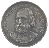 Franciaország 1859. "Giuseppe Garibaldi / Az Olasz Köztársaság Fennállásának 10. évfordulója" Ezüstözött Bronz Emlékérem - Unclassified