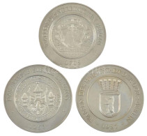 NDK 1987. "750 éves Berlin" (3xklf) Fém Emlékérem Szett Eredeti Dísztokban (40mm/db) T:UNC,AU Kis Patina, Ujjlenyomat GD - Sin Clasificación