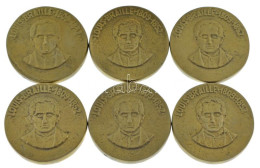 ~1990. "Louis Braille 1809-1852" Kétoldalas Bronz Emlékérem (6x) (35mm) T:1- ~1990. "Louis Braille 1809-1852" Two-sided  - Non Classificati