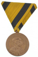 1898. "Díszérem 40 Évi Hű Szolgálatért Katonai Alkalmazottak Részére" Bronz Kitüntetés Mellszalagon T:1-,2 1898. "Medal  - Non Classés