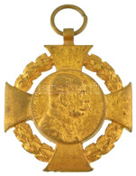 1908. "Katonai Jubileumi Kereszt" Aranyozott Bronz Kitüntetés Mellszalag Nélkül T:XF Hungary 1908. "Diamond Jubilee Cros - Zonder Classificatie