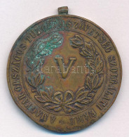 1884. "A Magyar Országos Tűzoltó Szövetség Szolgálati Érme" Kétoldalas Bronz Emlékérem Füllel (36mm) T:F Ph., Patina - Sin Clasificación