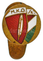 ~1947-1949. "M.K.O.Sz. (Magyar Költők Országos Szövetsége?)" Zománcozott Bronz Gomblyukjelvény (14mm) T:AU - Non Classificati