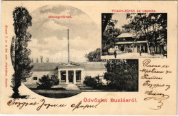 T2/T3 1902 Buziásfürdő, Baile Buzias; Meleg és Tükör Fürdő, Uszoda. Kossak J. Cs. és Kir. Udvari Fényképész / Spa And Sw - Sin Clasificación