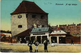 T2/T3 1915 Kolozsvár, Cluj; Régi Bástya, Voith Tivadar és Streck József üzlete. Kezsey Albert Kiadása / Old Bastion Towe - Non Classificati