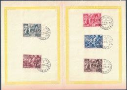 SÉRIE De 5 TIMBRES OBLITÉRÉS VATICANO 1951 Sur LIVRET COMMÉMORATIF XV CENTENARIO DEL CONCILIO DI CALCEDONIA - Gebraucht