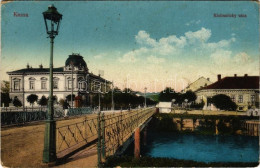 ** T3 Kassa, Kosice; Klobusitzky Utca, Pavkovics D. üzlete, Híd. Vasúti Levelezőlapárusítás 47. Sz. 1915. / Street View, - Sin Clasificación