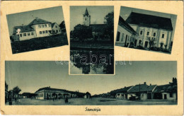 * T3 1941 Somorja, Csallóköz-Somorja, Somorin, Samorín; Mozaiklap. Kranzinger Nándor Kiadása / Multi-view Postcard (fa) - Non Classés