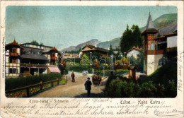 T3 1906 Tátrafüred, Ótátrafüred, Altschmecks, Stary Smokovec (Magas-Tátra, Vysoké Tatry); étterem, Maurer Adolf üzlete / - Unclassified