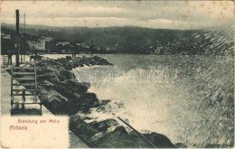 T3 1907 Abbazia, Opatija; Brandung Am Molo (Rb) - Sin Clasificación