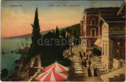 T2/T3 1909 Abbazia, Opatija; Hotel Und Café Quarnero (EK) - Sin Clasificación