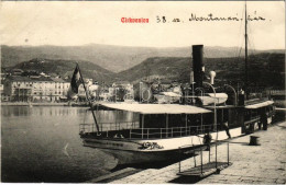 * T2/T3 1909 Crikvenica, Cirkvenica; Kikötő, Gőzhajó / Port, Steamship (EK) - Unclassified