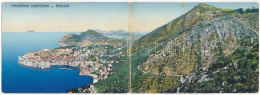 T3 1918 Dubrovnik, Ragusa; 2-tiled Panoramacard + "K.u.K. Feldjägerbataillon Ferdinand I. König V. Bulgaren Nr. 26. M.G. - Sin Clasificación
