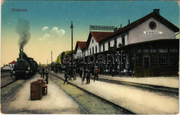 * T2/T3 Vinkovce, Vinkovci; Vasútállomás, Gőzmozdony, Vonat, Vasúti étterem / Railway Station And Restaurant, Locmotive, - Ohne Zuordnung