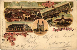 T2/T3 1899 (Vorläufer) Szabadka, Subotica; Városháza, Törvényszéki Palota, Templom, Vasútállomás. Víg Zsig. Sándor Kiadá - Unclassified