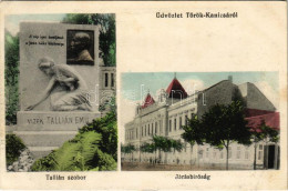 T2/T3 1917 Törökkanizsa, Nova Kanjiza, Novi Knezevac; Járásbíróság, Vizeki Tallián Emil Torontál Vármegye Főszolgabírája - Non Classés