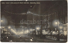 ** T3/T4 Denver (Colorado), Night View, 16th St. From Welton (wet Damage) - Non Classés