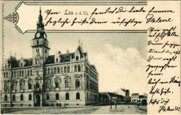 T2/T3 1901 Laa An Der Thaya, Stadtplatz, Stadthaus Und Sparcassa / Square, Town Hall And Savings Bank (EK) - Unclassified