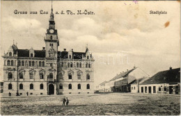 T2/T3 1907 Laa An Der Thaya, Stadtplatz, Stadthaus Und Sparcassa / Square, Town Hall And Savings Bank (EK) - Sin Clasificación