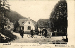 T2/T3 1907 Ödenhof, Oedenhof; Wegrkeuzung Zum Rohrbachgraben / Street View, Men With Bicycles. B.K.W.I. 2013. (EK) - Ohne Zuordnung