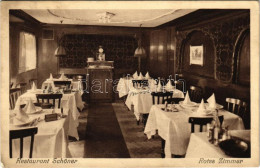 T3 1930 Wien, Vienna, Bécs; Restaurant Schöner, Rotes Zimmer / étterem Belső. Rápolthy Lajos Szobrász és éremművésznek K - Sin Clasificación