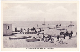 IJsselmeer - Strandgenoegens Met Volk En Pony - Sonstige & Ohne Zuordnung