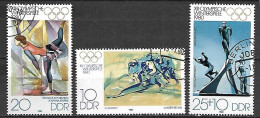 RDA   /   DDR.  -     PATINAGE  /  HOCKEY  /  SAUT A SKI    -   Oblitérés - Hiver 1980: Lake Placid