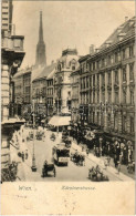 T2/T3 1906 Wien, Vienna, Bécs; Kärtnerstrasse / Street View, Shops, Horse-drawn Tram With Odol Advertisement - Non Classificati