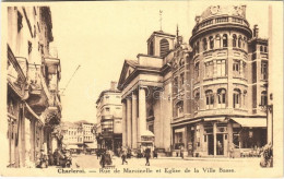 ** T4 Charleroi, Rue De Marcinelle Et Eglise De La Ville Basse / Street View, Church, Café (cut) - Sin Clasificación