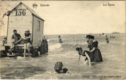 * T2/T3 Oostende, Ostende; Les Bains / Beach, Bathers, Cabin. Héliotypie De Graeve 1213. (EK) - Unclassified