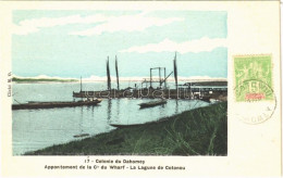 * T1 Cotonou, Appontement De La Cie Du Wharf, La Lagune / Lagoon, Port, Canoes - Sin Clasificación