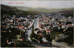 T2 1911 Sarajevo, Vom Kastell / General View From The Castle + "K.U.K. MILIT. POST SARAJEVO" - Zonder Classificatie