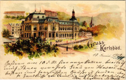 T2 1902 Karlovy Vary, Karlsbad; Kaiserbad / Spa. Friedr. Kirchner Art Nouveau, Litho - Unclassified