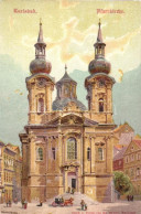 ** T2/T3 Karlovy Vary, Karlsbad; Pfarrkirche / Church, Litho S: Erwin Pendl (EK) - Ohne Zuordnung