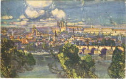 * T2/T3 1951 Praha, Prag, Prague; Hradcany A Karluv Most / Castle, Bridge (Rb) - Zonder Classificatie