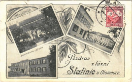 T2/T3 1930 Slatinice, Sad V Láznich, Sanatorium / Park, Street View, Sanatorium. Floral. TCV Card (EK) - Sin Clasificación