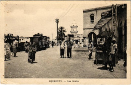 * T4 Djibouti, Les Souks / Street View, Bazaar, Automobile (cut) - Unclassified
