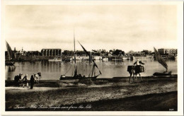 ** T1 Luxor, The Luxor Temple Seen From The Nile, Sailboats - Unclassified