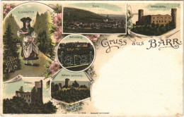 T2/T3 1902 Barr, Schloss Andlau, Schloss Landsberg, Spesburg, Odilienberg, Elsässerin / Castles, Alsace Folklore. Kunsta - Ohne Zuordnung